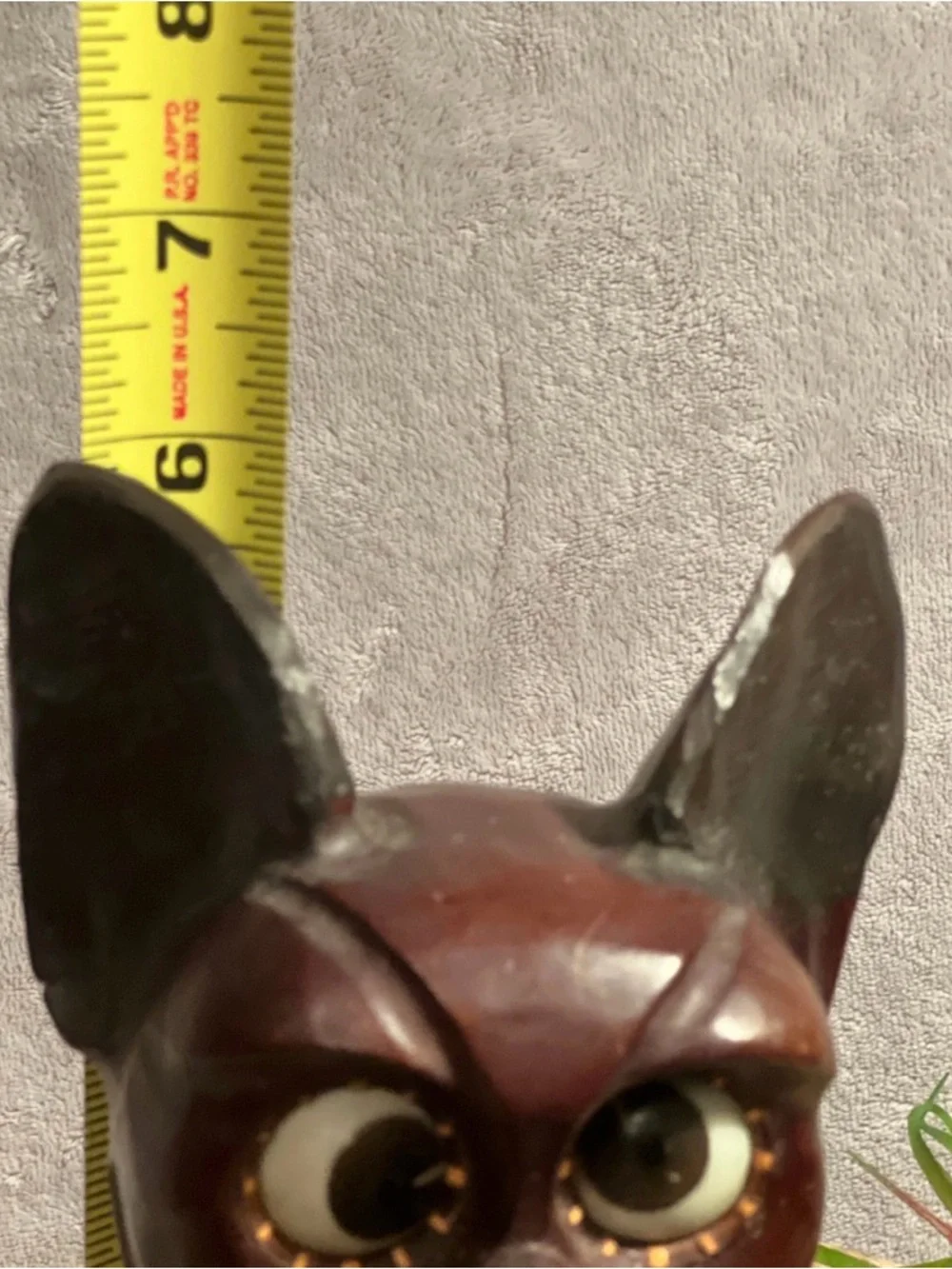 Antique Oswald German googly eye clock French bulldog - Picture 9 of 10